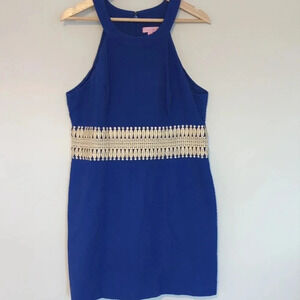 Lilly Pulitzer Blue Dress with Cream Accents